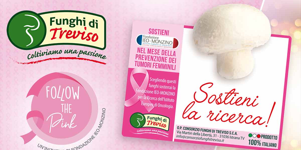 Tornano i pack rosa di Funghi di Treviso